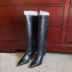 NWT Arezzo Skye Low Stiletto Boots